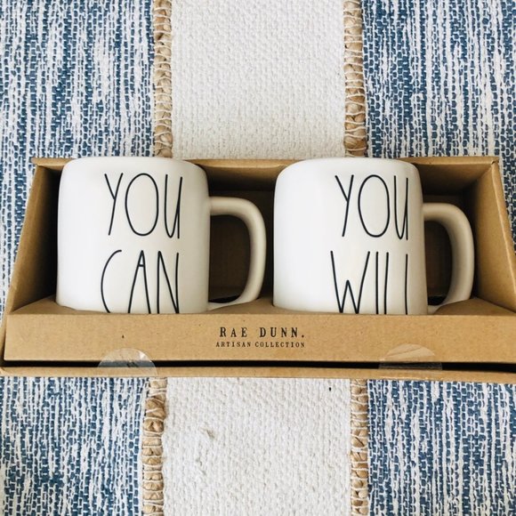 Rae Dunn Other - Rae Dunn You Can You Will Coffee Mug Set - NWT